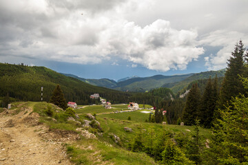 Naklejka premium View from Bucegi mountains, Romania, Bucegi National Park
