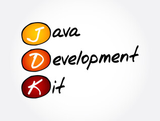 JDK - Java Development Kit acronym, technology concept background