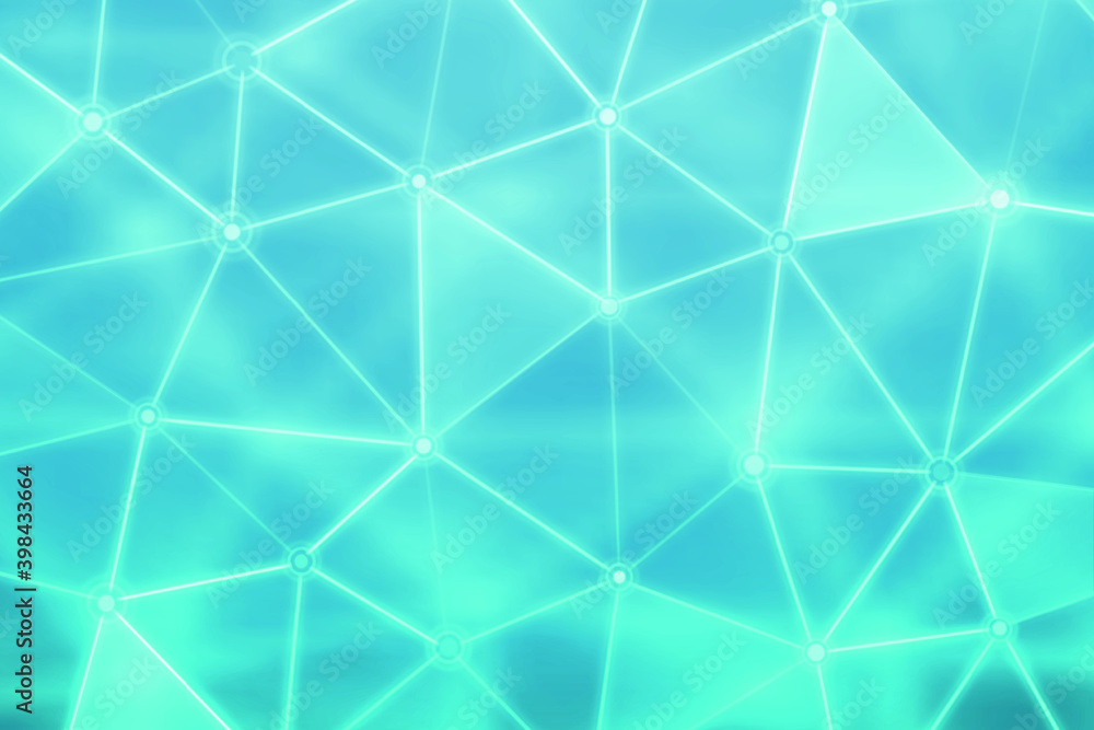 Poster abstract sense of science and technology graphic design. 3d blue abstract mesh background with circl
