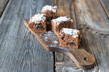 Kuchen is a traditional German pie with original custard and sweet meringue.