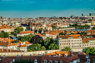 Fototapeta na wymiar Prague panorama from Prague Castle Hill