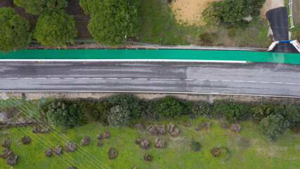 Road seen from above located in Zahora, Barbate, Spain