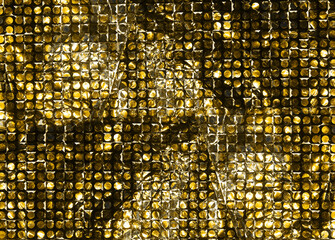 Abstract defocused texture of foil in trendy illuminating color
