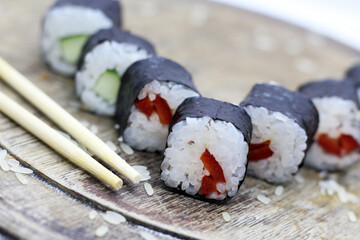 Japanese vegetable rolls, Asian food