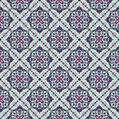 Geometric seamless pattern, ornament, abstract colorful background, fashion print, vector texture.