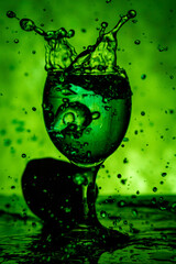 splash in glass