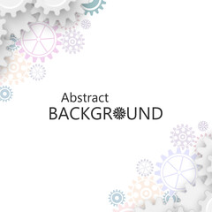 Vector modern abstract background with colorful gears.