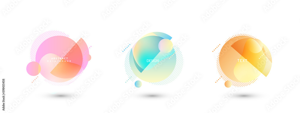 Poster set of abstract modern graphic elements and line. gradient abstract banners with shapes eps10.