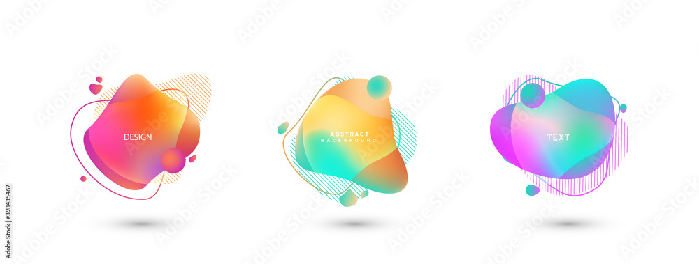 Poster set of abstract modern graphic elements and line. gradient abstract banners with shapes eps10.