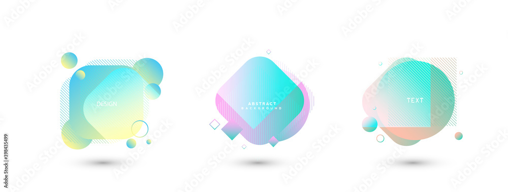 Poster set of abstract modern graphic elements and line. gradient abstract banners with shapes eps10.