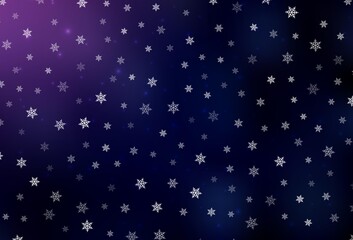 Fototapeta na wymiar Dark Purple, Pink vector pattern in Christmas style.