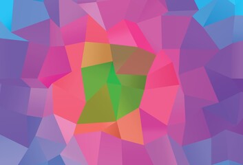 Light Multicolor, Rainbow vector polygon abstract background.