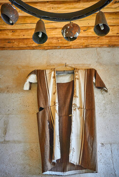 Traditional  and old  shepherd dress on the wall