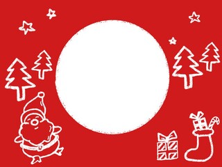 christmas greeting card with santa claus