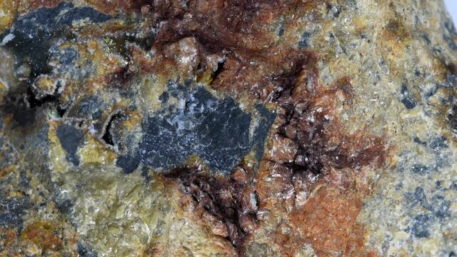  Siderit of mine William, Steinbruecken, iron ore on turn table
