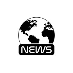 World news icon isolated on white background