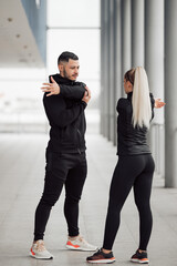 Obraz premium Together preparing for workout.