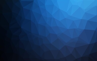 Dark BLUE vector polygon abstract layout. Geometric illustration in Origami style with gradient. Textured pattern for background.