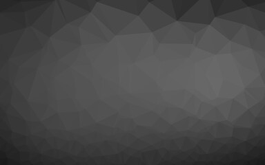 Dark Silver, Gray vector abstract polygonal cover. Triangular geometric sample with gradient.  Brand new style for your business design.