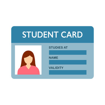 Student identity card concept vector illustration on white background.