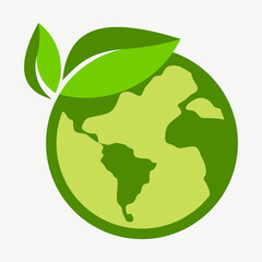 Vector illustration of Green Earth planet