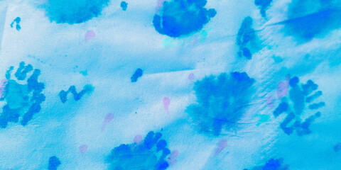 Blue Drawing. Watercolor Camouflage. Blue Tiger