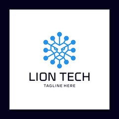 lion tech logo designs