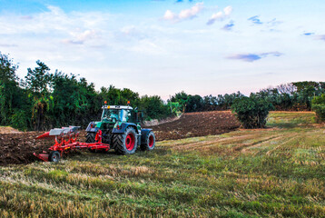 Tractor in a field