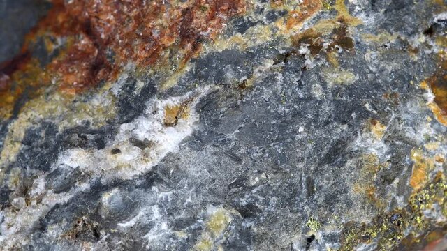  Siderit of mine William, Steinbruecken, iron ore on turn table