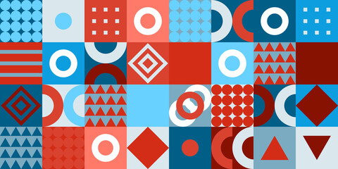 Obraz premium Modern abstract covers set, minimal covers design. Colorful geometric background, vector illustration.
