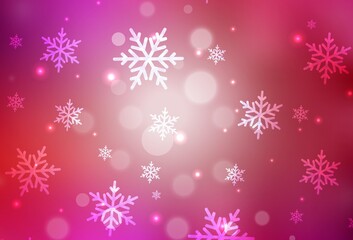 Light Red vector backdrop in holiday style.