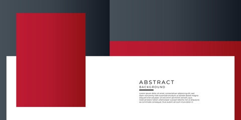 Red black and white rectangle abstract background for presentation design, business banner, tech layout and more