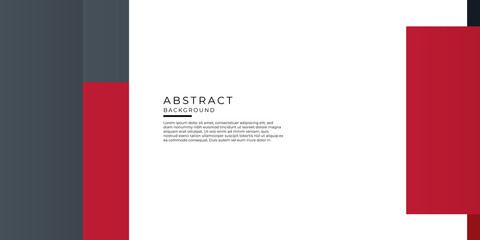 Red black and white rectangle abstract background for presentation design, business banner, tech layout and more