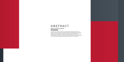 Red black and white rectangle abstract background for presentation design, business banner, tech layout and more