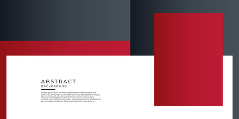 Red black and white rectangle abstract background for presentation design, business banner, tech layout and more