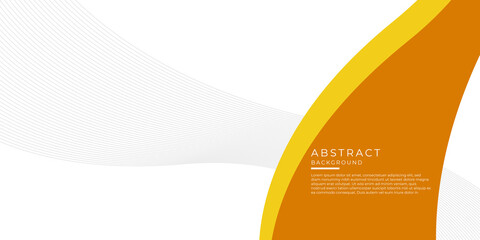Modern wave yellow orange and white wave background