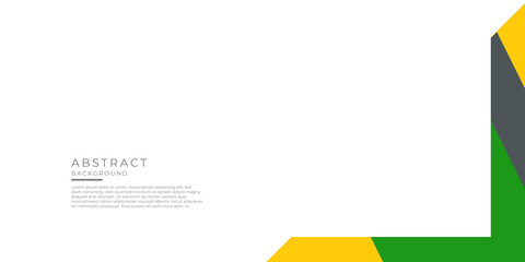 Obraz premium Abstract background green black yellow white for presentation design, banner, modern corporate concept.