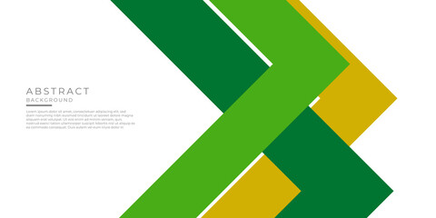 Abstract green yellow flat color on white background. Vector illustration frame layout modern tech design template background 