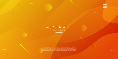 Orange liquid wavy background for business banner or tech poster. Abstract background with dynamic effect. Modern pattern. Vector illustration for design