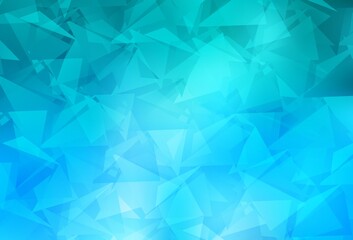 Naklejka na ściany i meble Light BLUE vector triangle mosaic background.