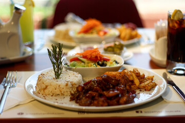 meat with rice