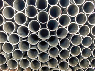 Stock of iron materials used for wrought iron works. Blacksmith market