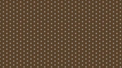 和を感じる背景素材　麻の葉　伝統模様　茶色