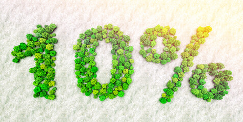 text 10 percent from the trees in the desert