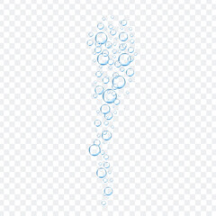 Bubbles in water on transparent background. Bubbles in water for wallpaper, texture background and pattern template. Water bubbles, vector background