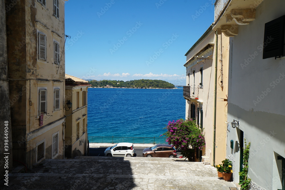 Wall mural kherkira, greece, island, capital