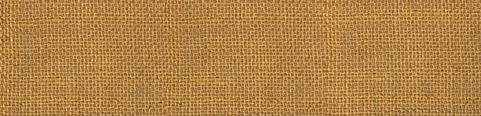 burlap texture in wide screen for background . 