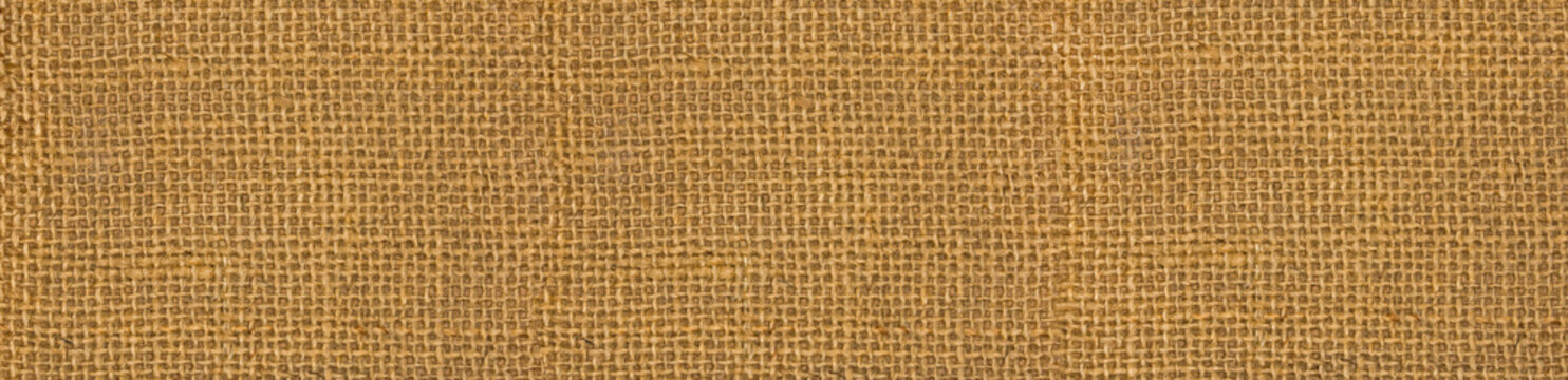 burlap texture in wide screen for background . 