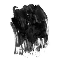 Black abstract stain texture, hand print on paper. Ultimate Gray color, monochrome