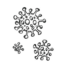 Hand drawn illustration covid 19 